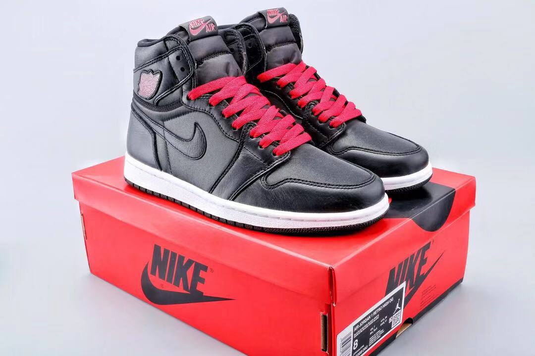 2020 Air Jordan 1 Silk Black Red Shoes